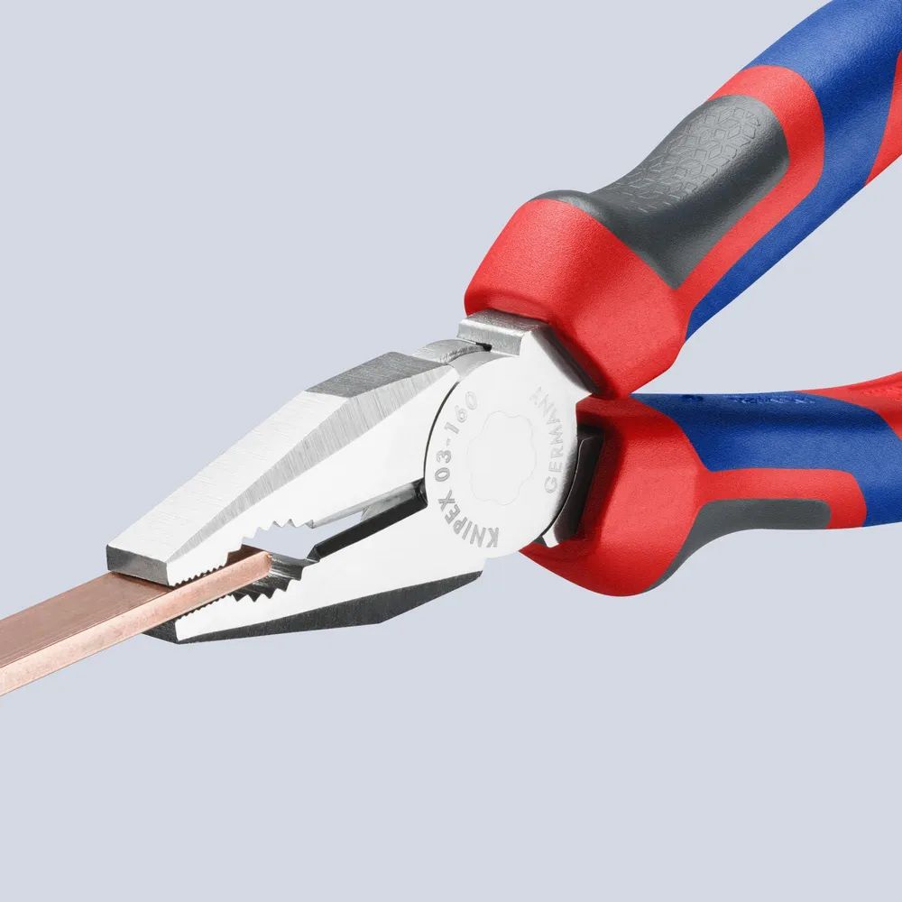 KNIPEX Kombizange mit Comfort-Griffen verchromt 160 mm