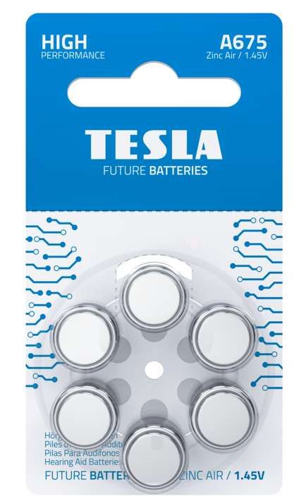 TESLA A675 HEARING AID PR44 6 Stück