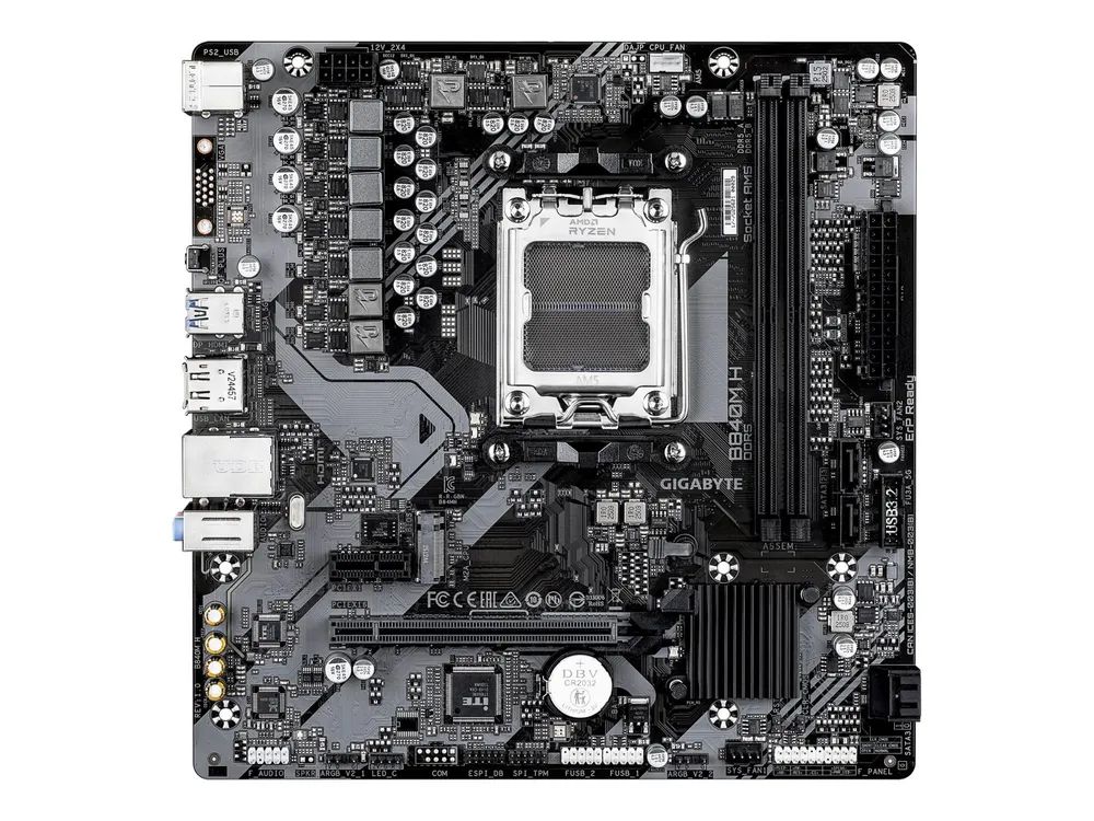 Gigabyte B840M H - Motherboard - micro ATX - Socket AM5 - AMD B840 Chipsatz - USB 3.2 Gen 1 - Gigabit LAN - Onboard-Grafik (CPU erforderlich)