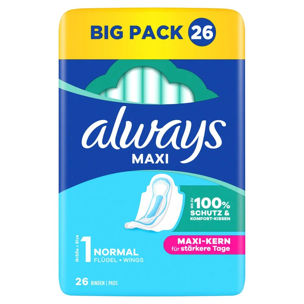 always Maxi Binde Normal mit Flügeln BigPack 26