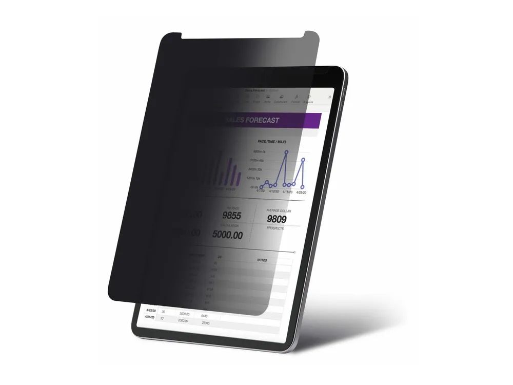 StarTech.com 4-Way Privacy Screen For 12.9-inch iPad Pro - Bildschirmschutz für Tablet - für Hoch- und Querformat, mit Touch-Funktion, +/-30° Blickwinkel, blockt bis zu 51 % blaues Licht, matt - mit Sichtschutzfilter - 4-Wege - 12.9" - Schwarz - für 