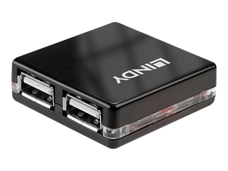 Lindy 4 Port USB 2.0 Mini Hub - Hub - 4 x USB 2.0