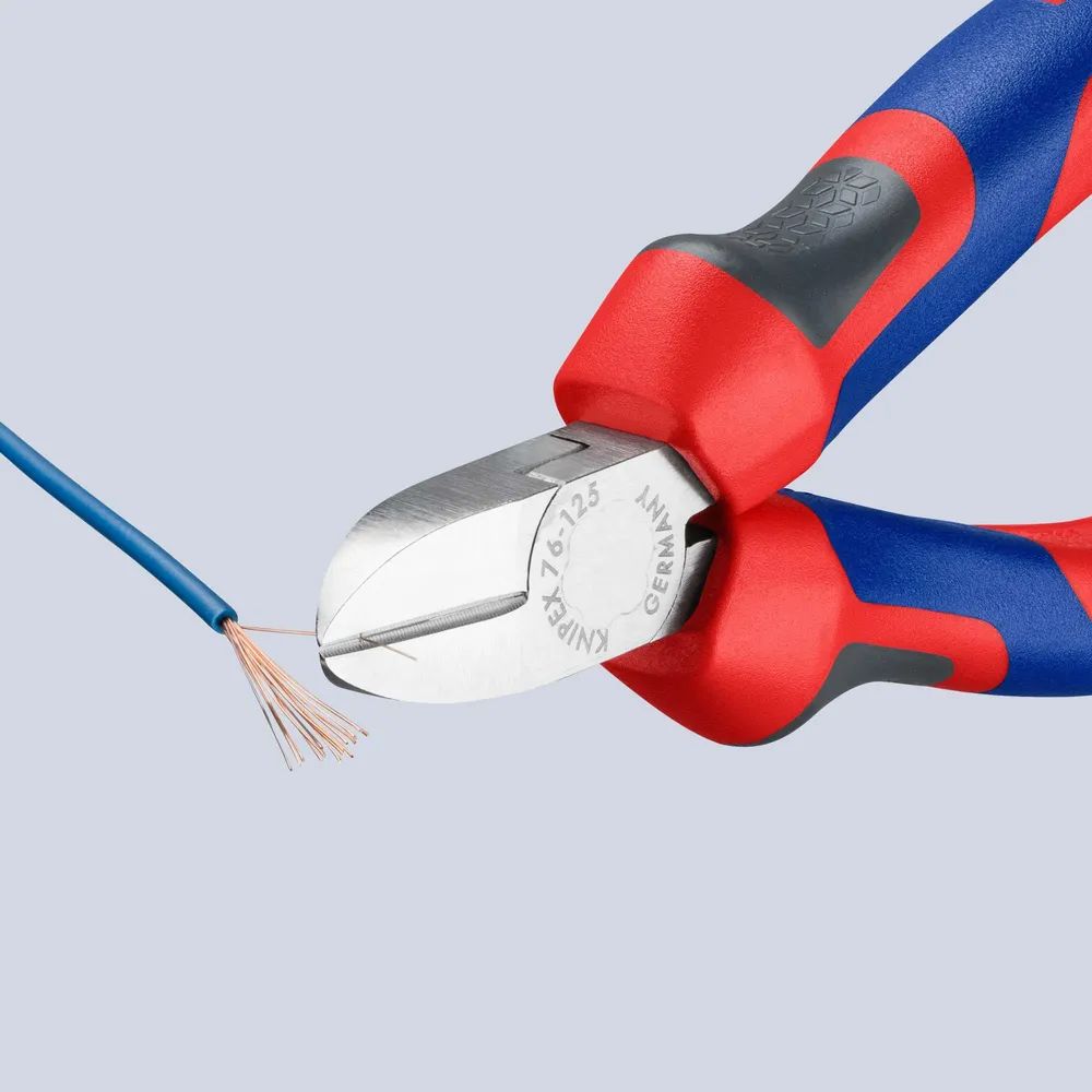 KNIPEX Seitenschneider für Elektromechaniker mit Comfort-Griffen verchromt 125 mm