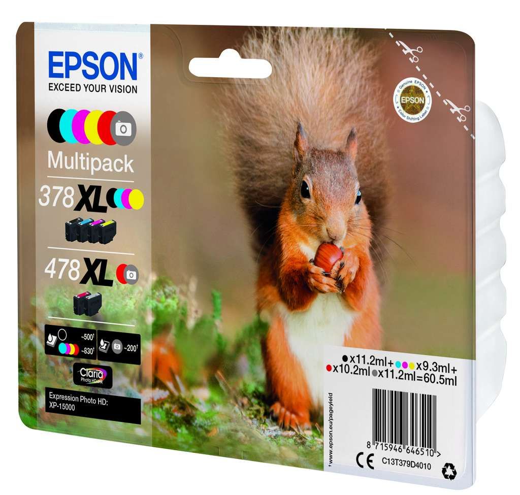 Epson 378/478 Tinte Eichhörnchen Multi, XL, 6 Far.