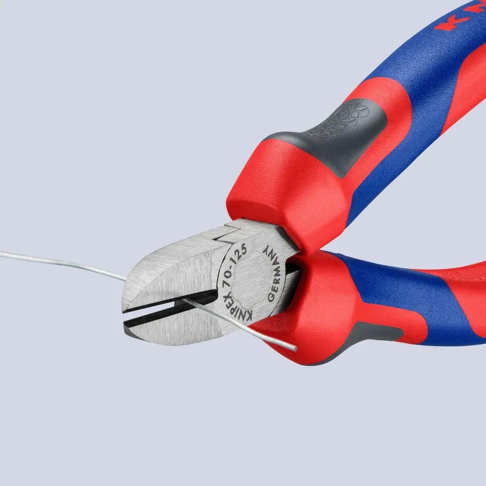 KNIPEX Seitenschneider mit Comfort-Griffen schwarz atramentiert 125 mm