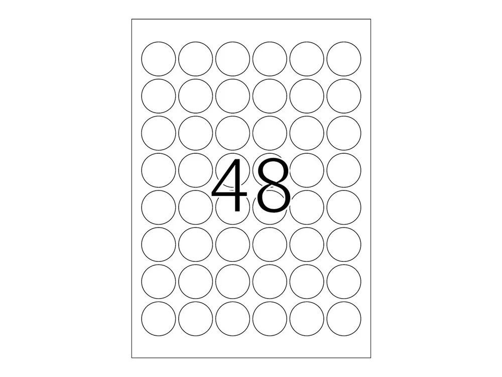 HERMA Special - Papier - matt - selbstklebend, entfernbarer Klebstoff - weiß - 30 mm rund 1200 Etikett(en) (25 Bogen x 48)