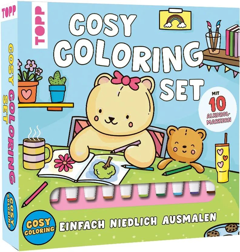 frechverlag GmbH Cosy Coloring Ausmalset - Einfach niedli