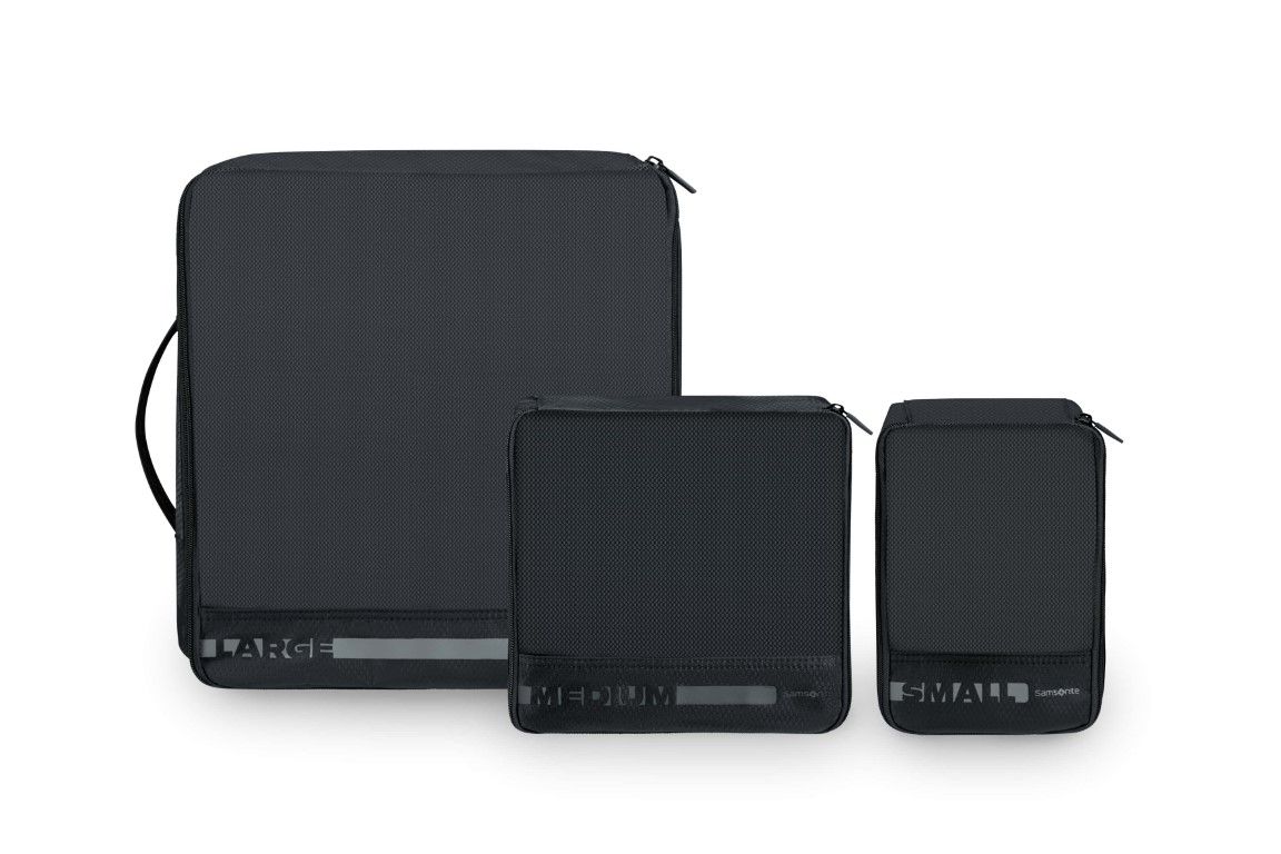 SAMSONITE PACK-SIZED SET OF 3 PACKING CUBES, black
