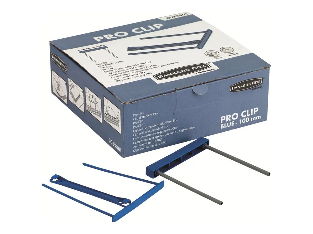 Fellowes Bankers Box Pro Clip - Clip-Befestigungsmechanismus - Blau (Packung mit 50)