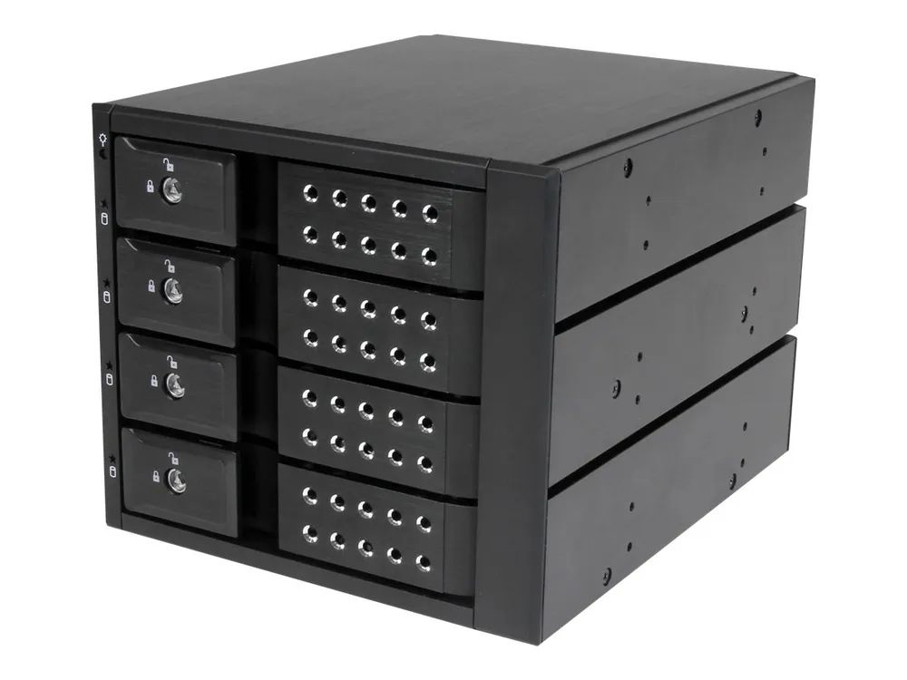 StarTech.com 4-fach 3,5 trägerloser SATA Festplatten Aluminium Wechselrahmen/Backplane - 4 Bay 3,5 Zoll (8,9cm)