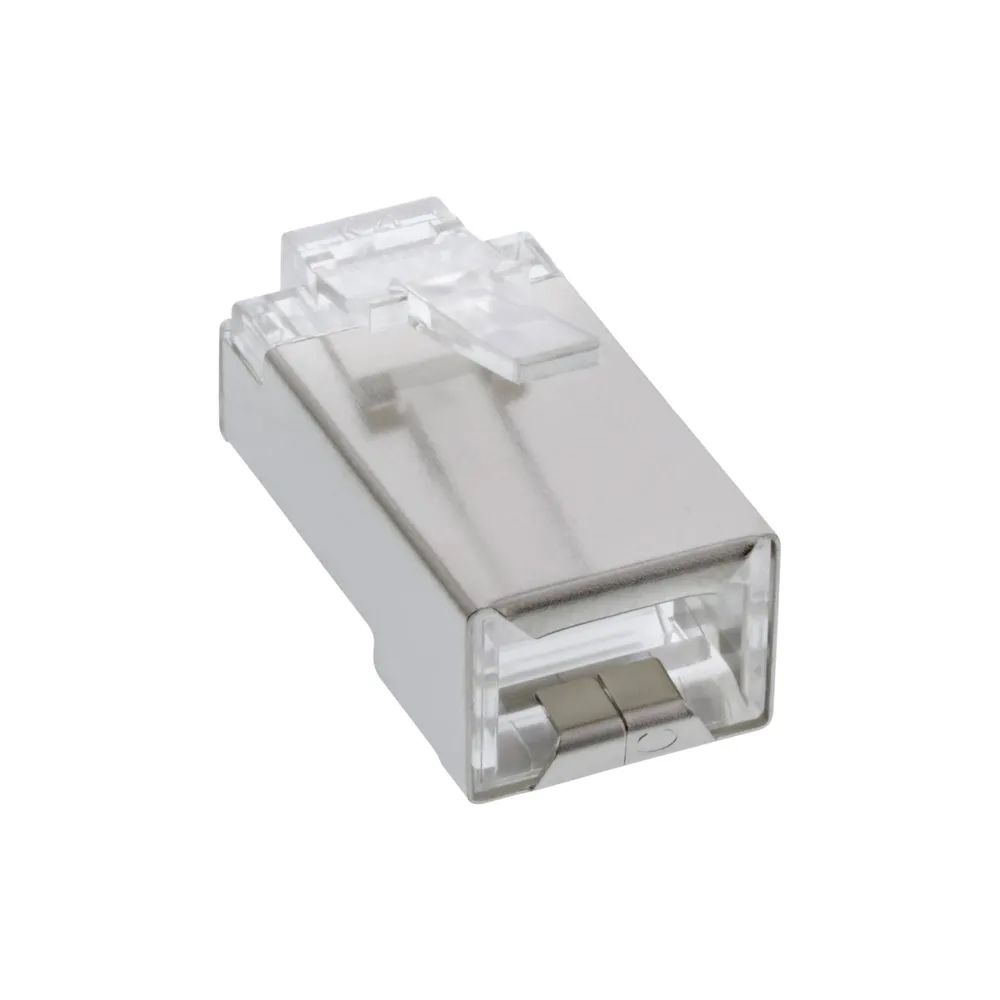 InLine Modularstecker 8P8C RJ45 zum Crimpen auf Rundkabel - geschirmt - 10er Pack