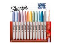Dymo Sharpie Mystic Gems - Marker - permanent - verschiedene Farben - fein (Packung mit 12)