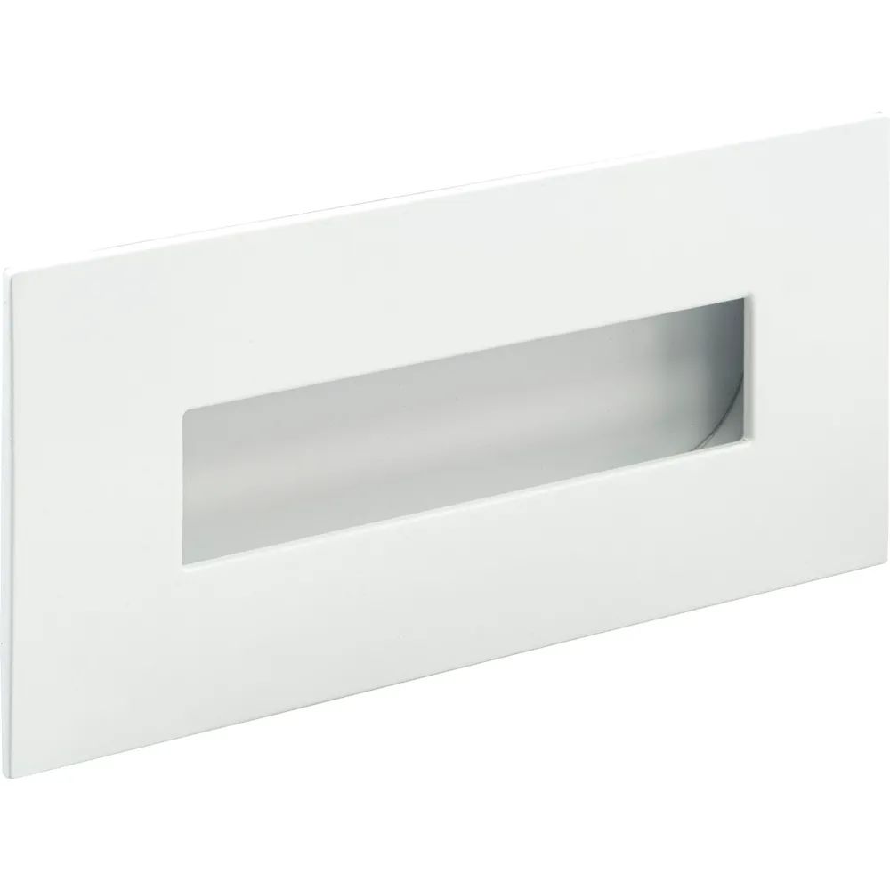 Estamp Muschelgriff Geometric rechteckig 155 x 73 mm, ZN weiß matt lackiert