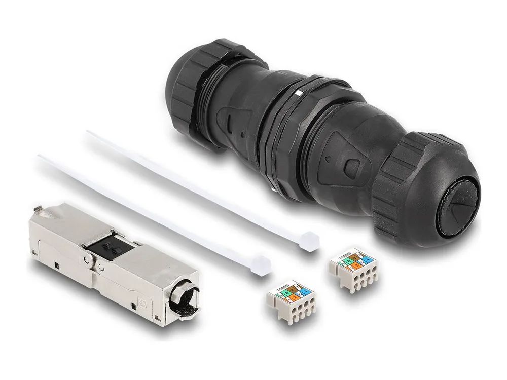 Delock Netzwerkkoppler - LSA zu LSA - STP - CAT 6a - staub- und wasserdicht (IP68)