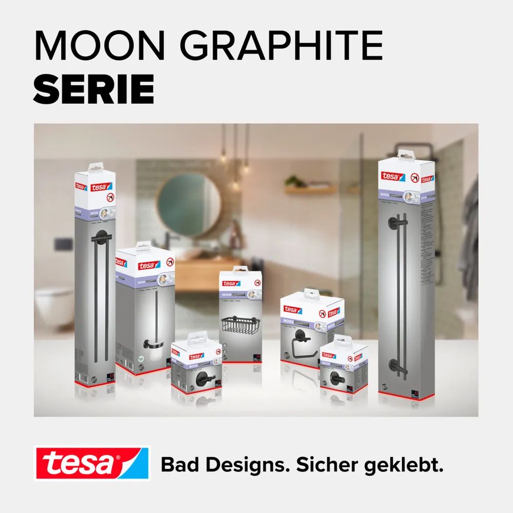 tesa® MOON WC-Bürstengarnitur - Graphite