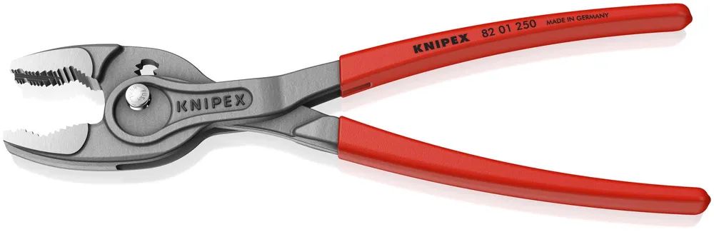 KNIPEX TwinGrip Front- und Seitengreifzange mit rutschhemmendem Kunststoff überzogen grau atramentiert 250 mm