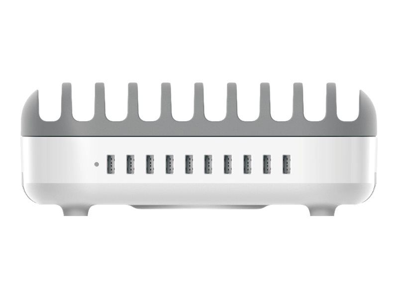 Compulocks 10 Ports USB Charging Dock Station With UK Plug - Ladestation - 120 Watt - 2.4 A - 10 Ausgabeanschlussstellen (USB)