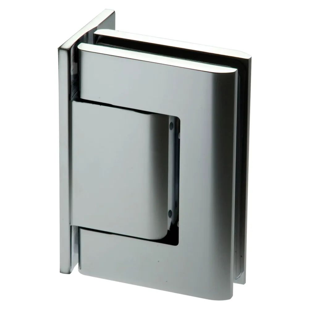 Colcom Group S.r.l.  Pendeltürband Biloba 90° Glas-Wand, einseitige Platte,Aluminium Edelstahl-Effekt