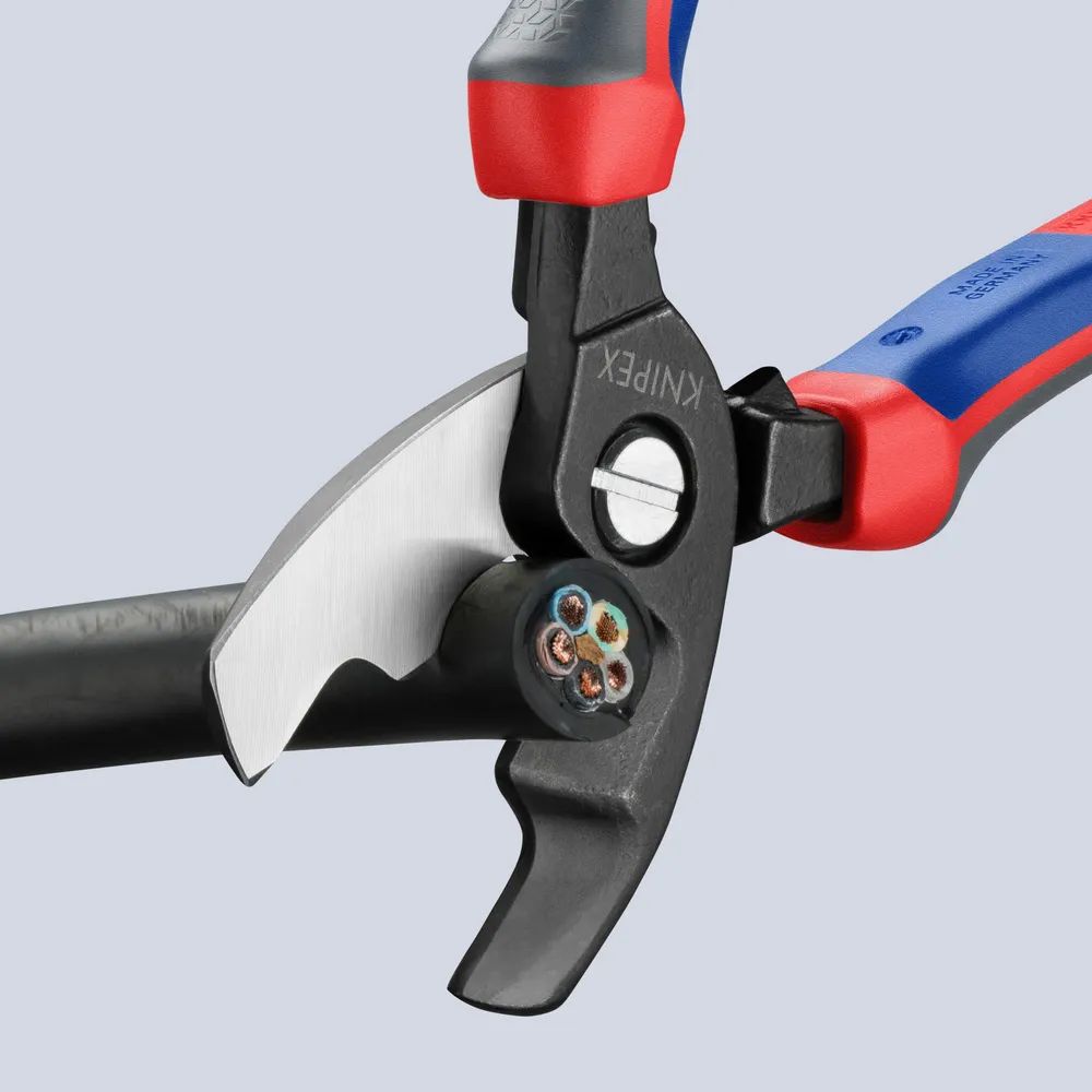 KNIPEX Kabelschere mit Doppelschneide mit Comfort-Griffen brüniert 200 mm