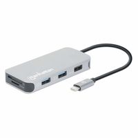 Manhattan USB-C 8-in-1-Dockingstation mit Power Delivery USB 3.2 Gen 1 Typ C-Stecker auf