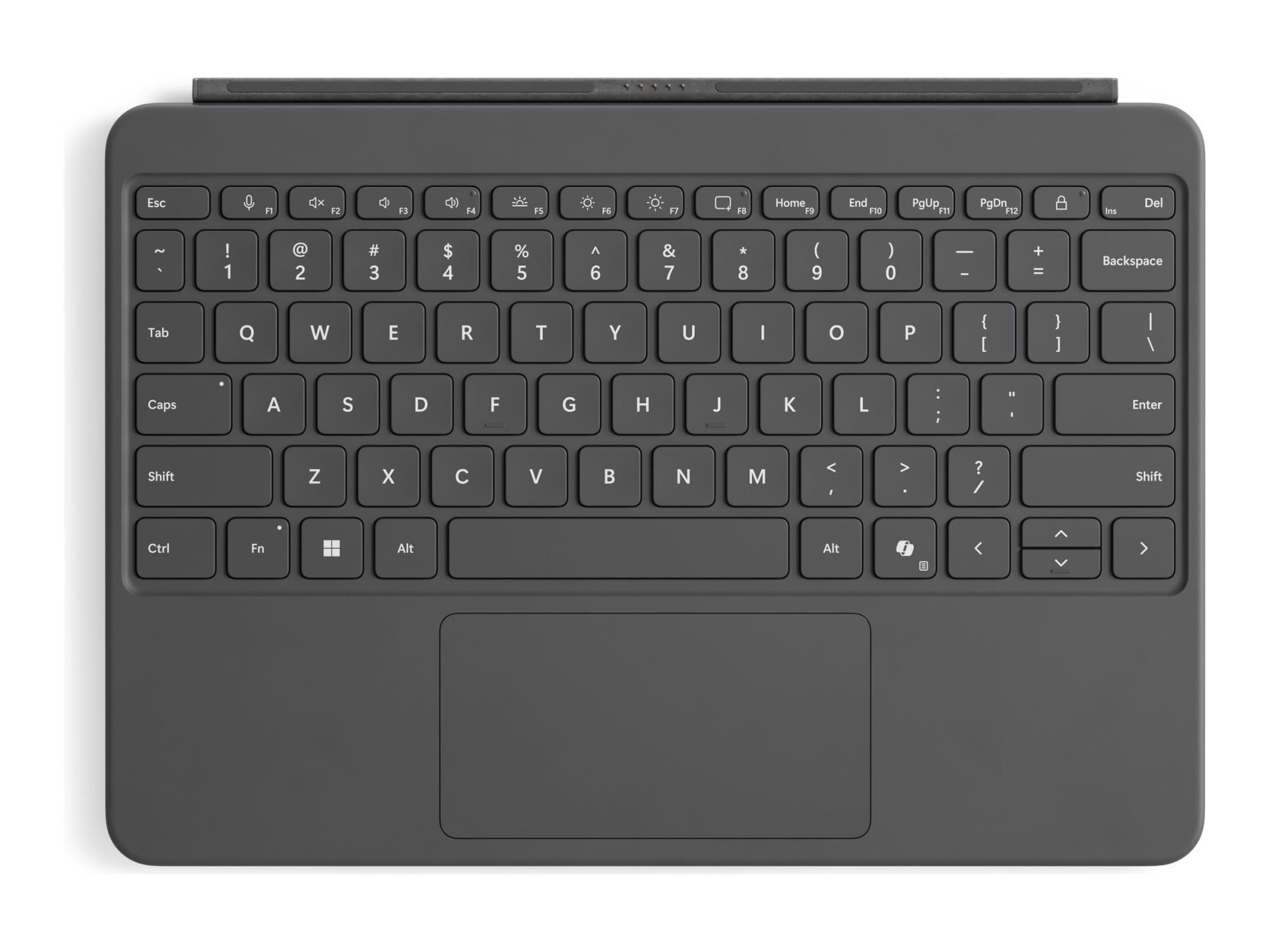 Microsoft Surface Pro Keyboard - 12-inch - Tastatur - mit Touchpad, Beschleunigungsmesser - hinterleuchtet - magnetische Dockingstation - QWERTZ - Deutsch - Slate - 70% Recyclingpapier-basierte Verpackung - für Surface Pro Copilot+ PC for Business (1