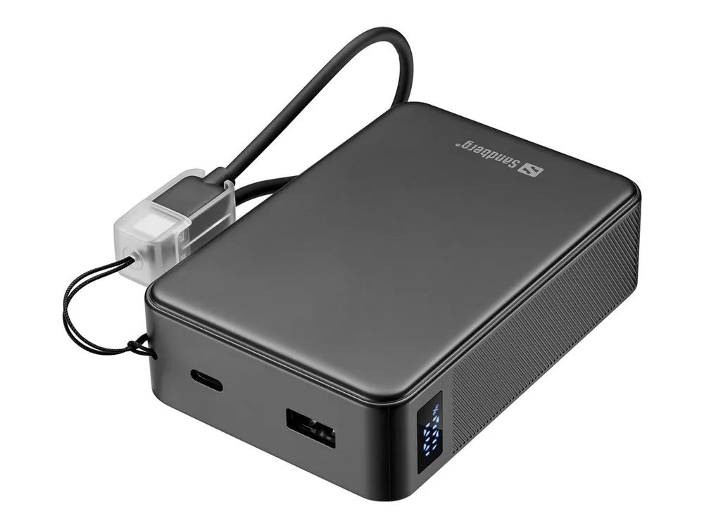 SANDBERG Nano - Powerbank - 20000 mAh - 74 Wh - 20 Watt - 3 A - PD - 2 Ausgabeanschlussstellen (USB-C, USB)