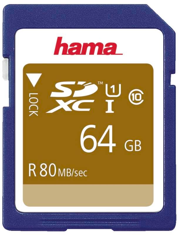 Hama 124136 SDXC64GB C10 UHS-I 80MB/S