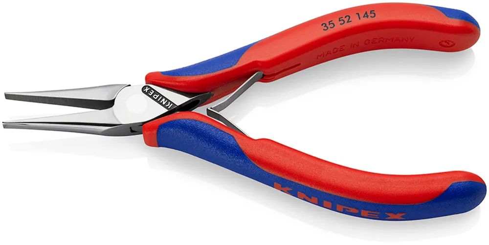 KNIPEX Elektronik-Greifzange mit durchgestecktem Gelenk mit Mehrkomponenten-Hüllen 145 mm