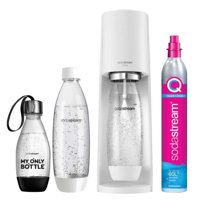 SodaStream Terra Wassersprudler Vorteilspack, Weiß