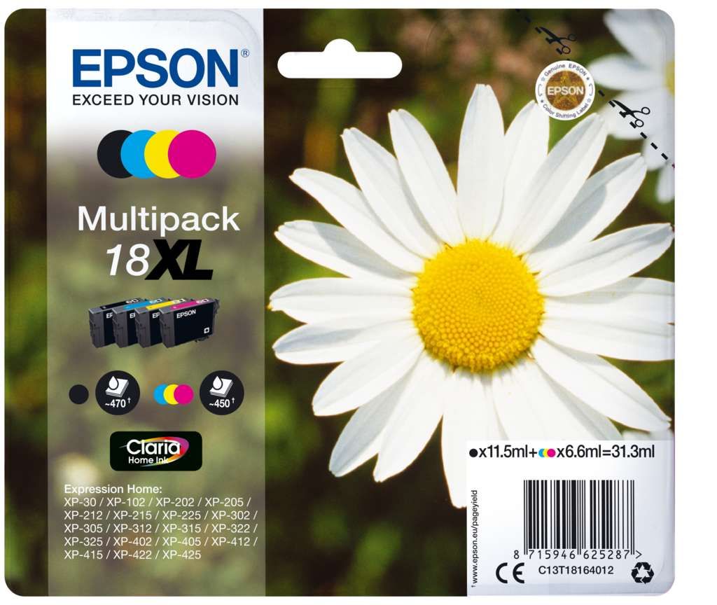 Epson 18 Tinte Gänseblume Multi, XL, 4 Farben