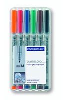 STAEDTLER Lumocolor 315 - Filzstift - nicht dauerhaft - verschiedene Farben - 1 mm - Mittel (Packung mit 6)