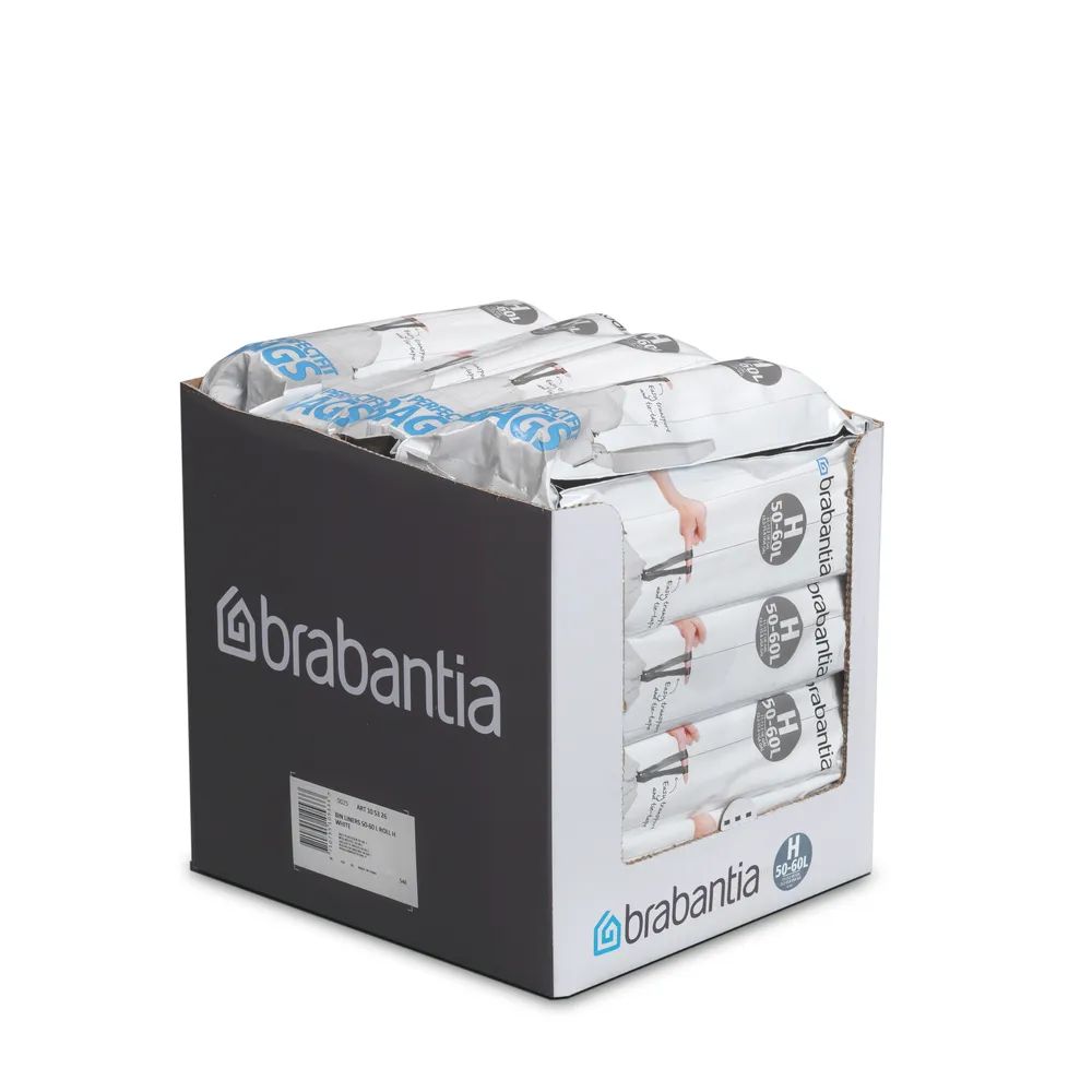 Brabantia Müllbeutel H, 50-60L, 10/Rolle - White