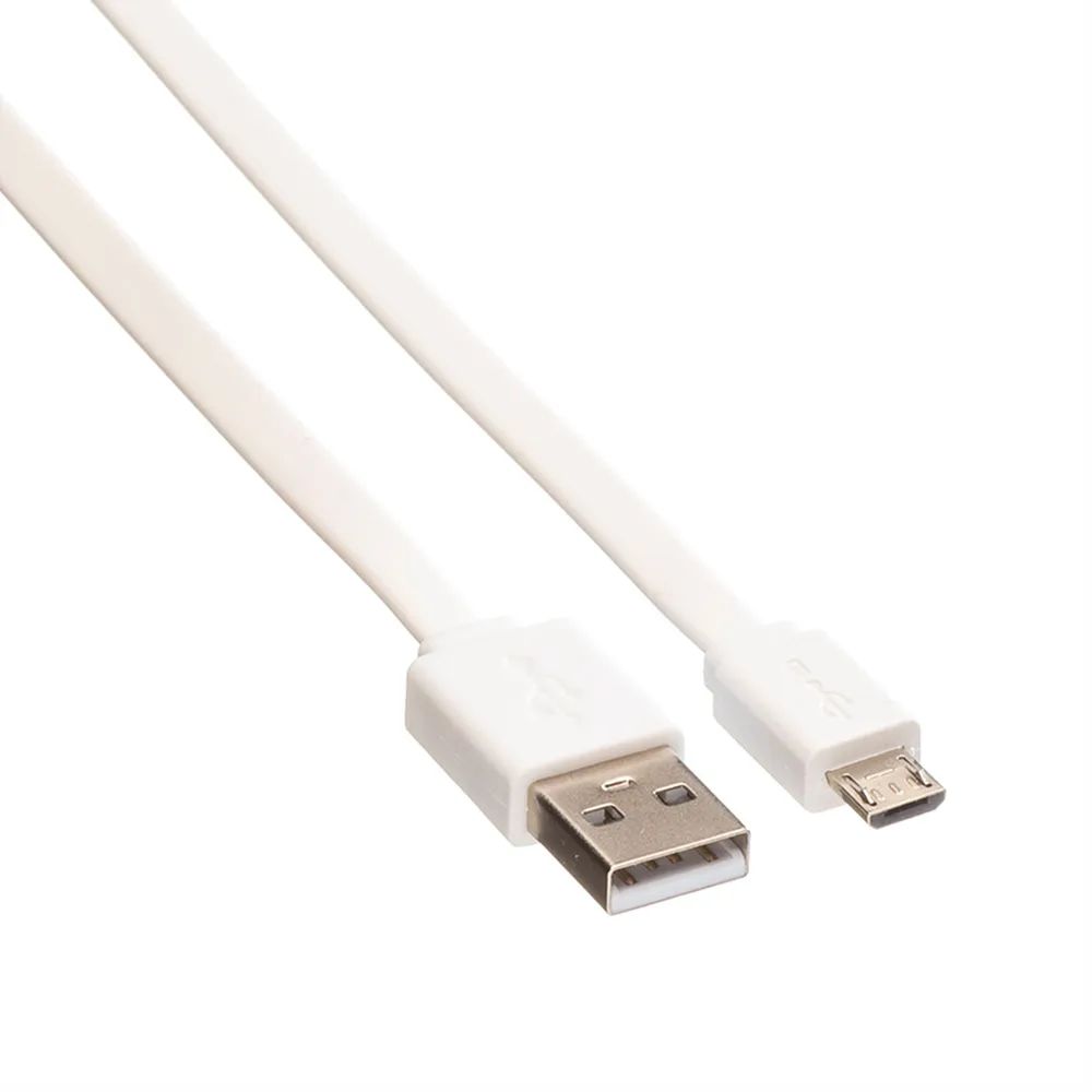 ROLINE USB 2.0 Kabel, USB A ST - Micro USB B ST, weiß, 1 m