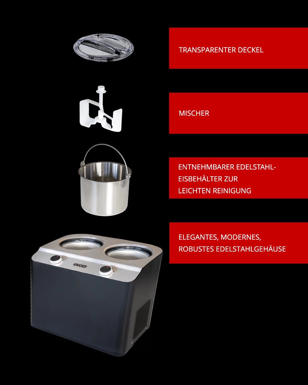 Unold Eismaschine Doppio nero
