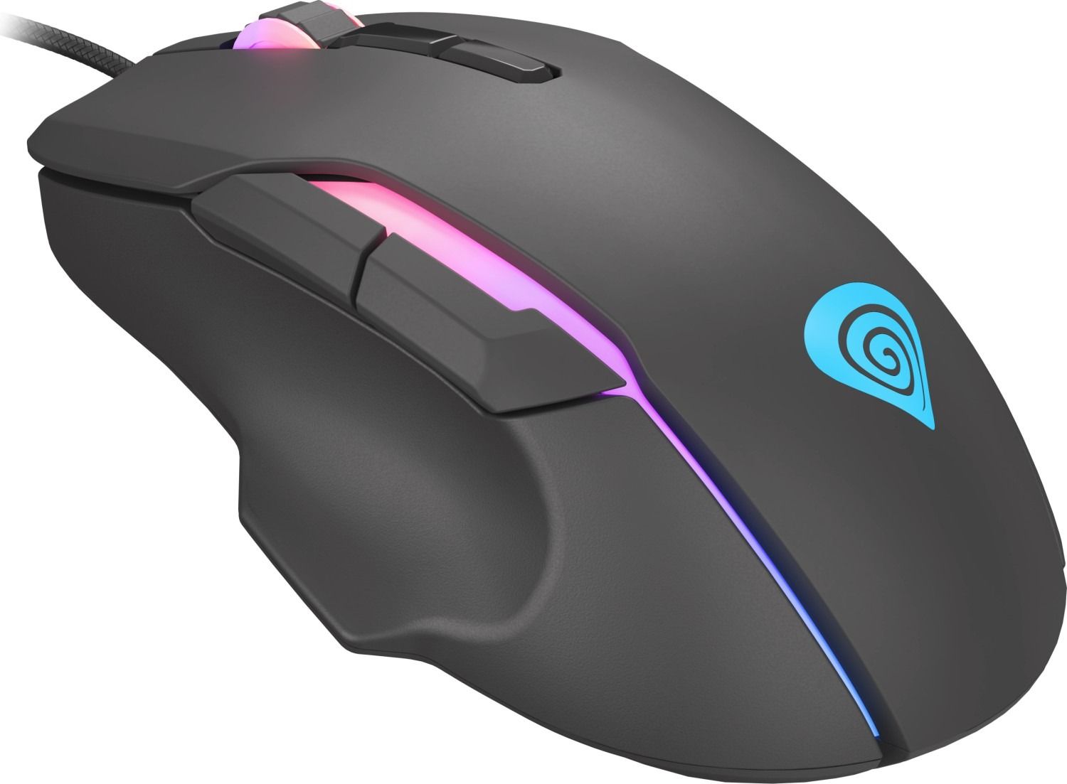 natec Gaming Maus Xenon 220 G2 RGB kabelgeb. schwarz - Maus - 12.800 dpi