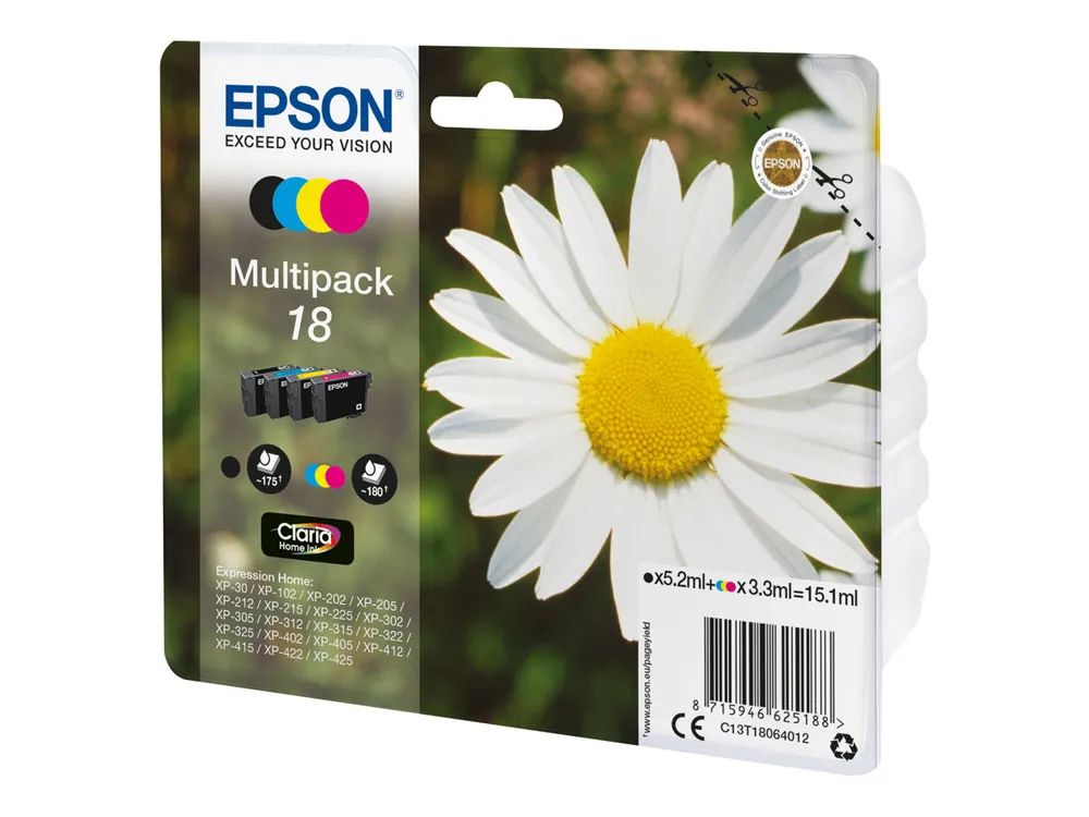 Epson 18 Multipack - 4er-Pack - 15.1 ml - Schwarz