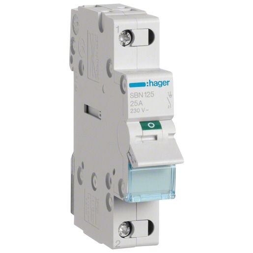 Hager AUSSCHALTER VE 1POL. 25A / HAGER SBN 125 SBN125