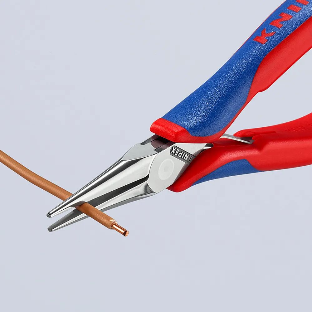 KNIPEX Elektronik-Greifzange mit Mehrkomponenten-Hüllen spiegelpoliert 145 mm