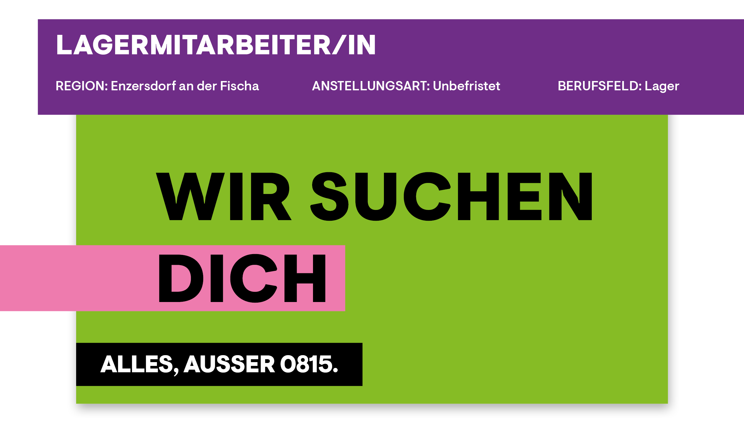 Job Anzeige - Lagermitarbeiter:in