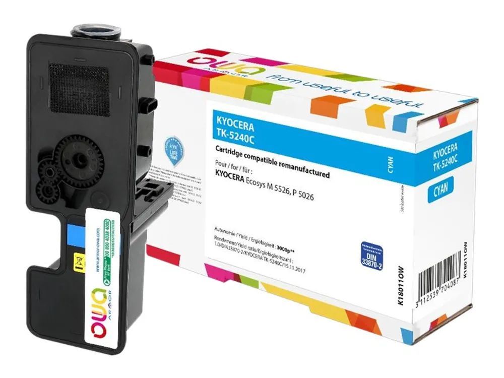 Armor OWA K18011OW - Cyan - kompatibel - Box - wiederaufbereitet - Tonerpatrone (Alternative zu: Kyocera TK-5240C)