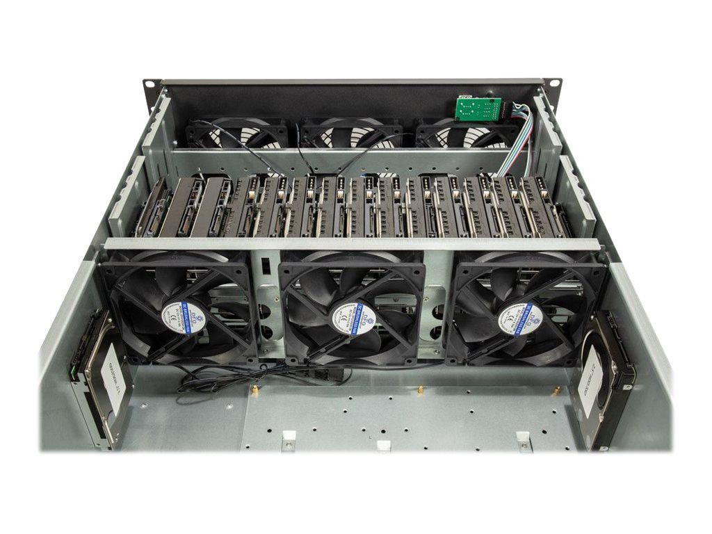 Inter-Tech 4F28 Mining - Rack-Montage - 4U - E-ATX - keine Spannungsversorgung (ATX)