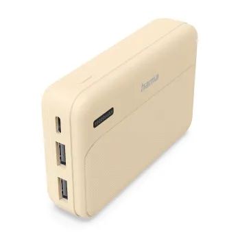 Hama Power Pack "Pocket 10", 10000mAh, Ausgänge: 2x USB-A, Sand