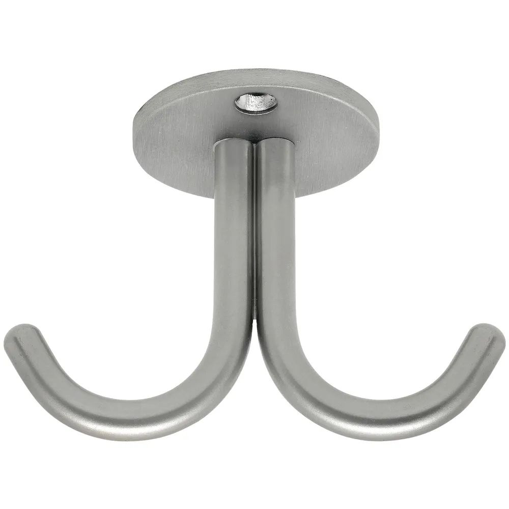 Simausrom Zweifach-Haken Delta Höhe 59 mm, Breite 100 mm, Edelstahl gebürstet