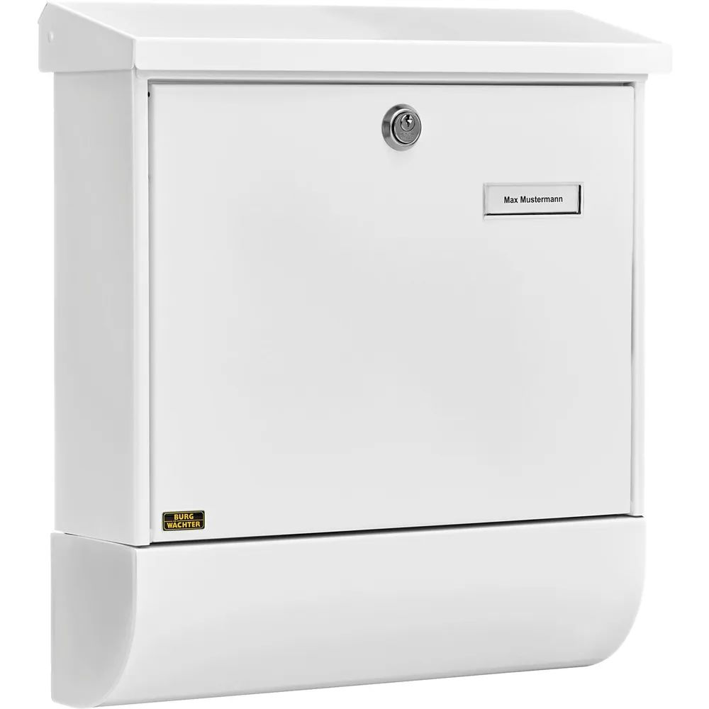 Burg-Wächter BURG Briefkasten VARIO-SET - mit Zeitungsbox, Stahl verzinkt weiß