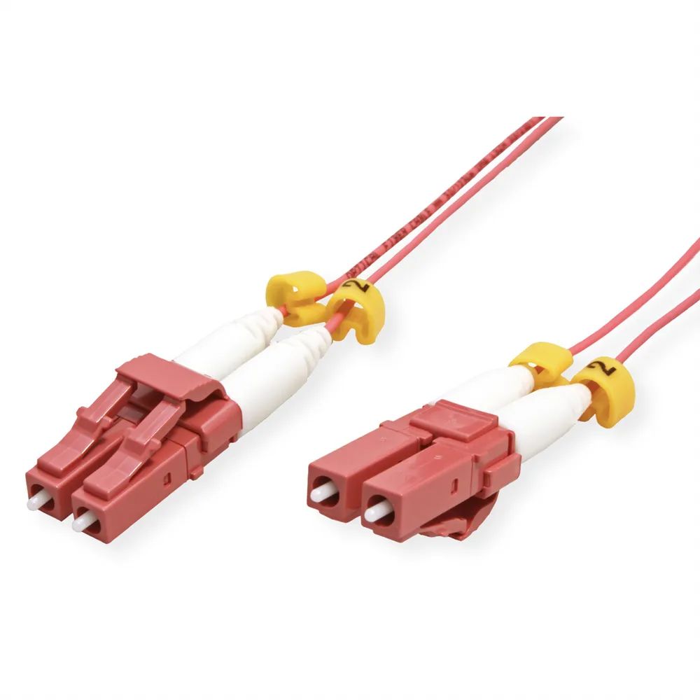 ROLINE LWL-Kabel SLIM 50/125µm OM4, LSOH, LC/LC, violett, 5 m