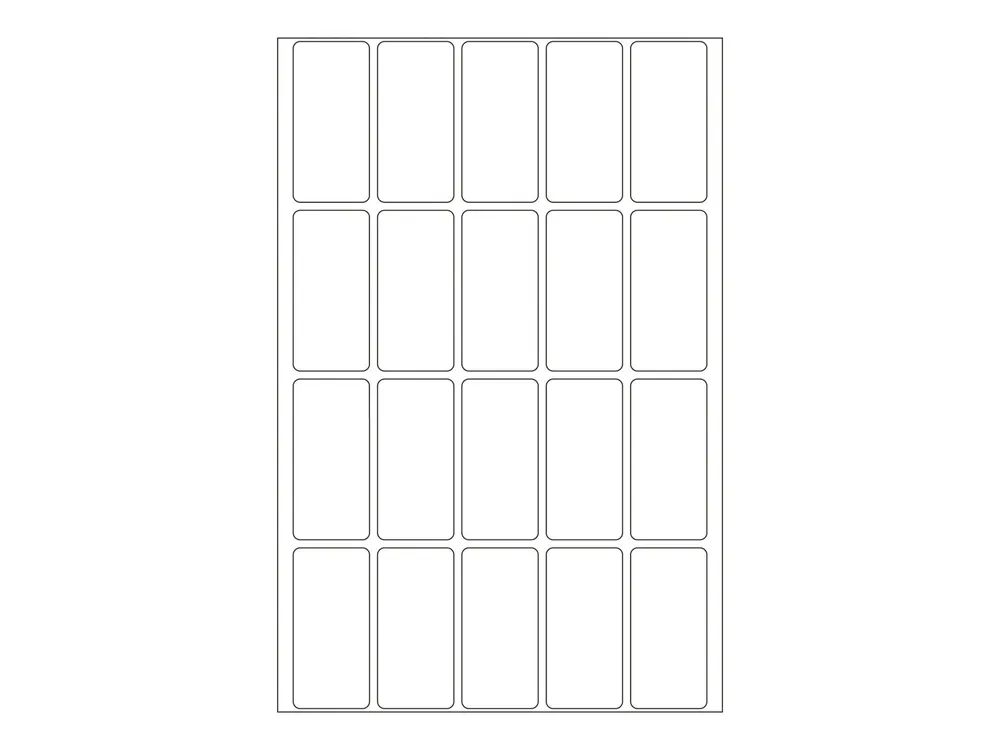 HERMA Movables - Selbstklebend - weiß - 19 x 40 mm 640 Stck. (32 Bogen x 20)