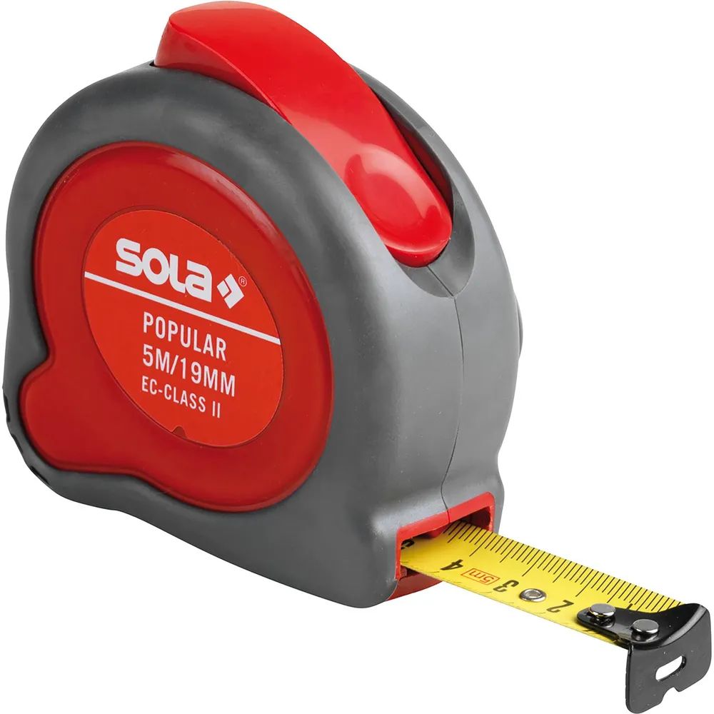 SOLA Rollbandmaß Popular 5 m EG-Prüfzeichen Genauigkeit II
