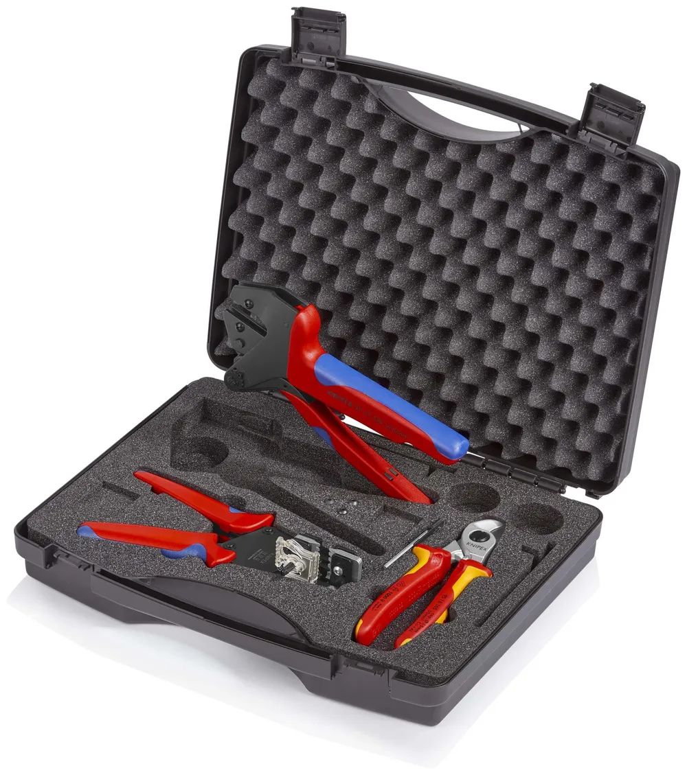KNIPEX Werkzeugkoffer für Photovoltaik 1 x 12 12 12, 1 x 95 16 165, 1 x 97 43 200 A