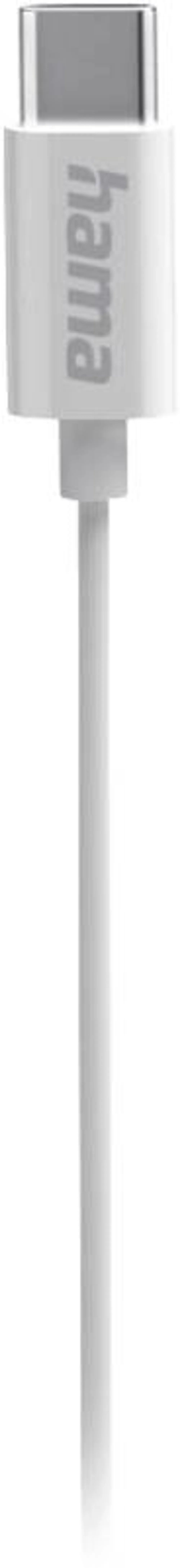 Hama Kopfhörer "Curly", In-Ear, Mikrofon, Kabelknickschutz, USB-C, Weiß