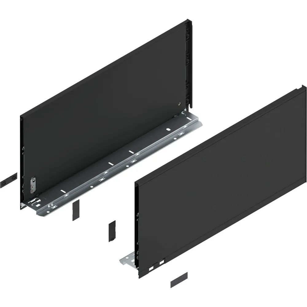 BLUM LEGRABOX pure Zarge Höhe F, NL 500, Carbonschwarz-matt